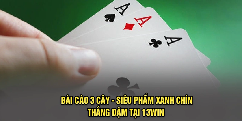 Bài Cào 3 Cây - Siêu Phẩm Xanh Chín, Thắng Đậm Tại 13Win 