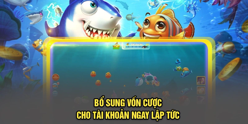 Bổ sung vốn cược cho tài khoản ngay lập tức 
